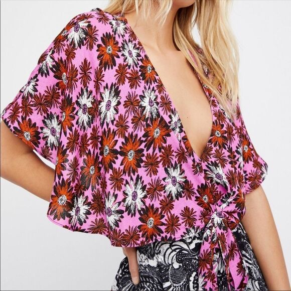 Free People Dark Star Mini Floral Open Back Boho  Dress Size XS - Picture 5 of 13